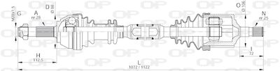  DRS613900 OPEN PARTS Приводной вал