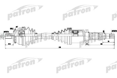  PDS0441 PATRON Приводной вал