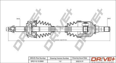  DP2110100900 Dr!ve+ Приводной вал