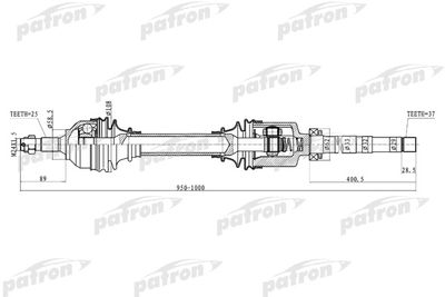  PDS0234 PATRON Приводной вал