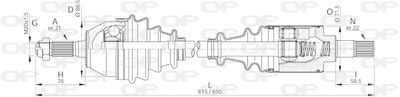  DRS603000 OPEN PARTS Приводной вал