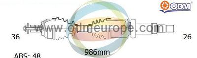  18152211 Multiparts Приводной вал