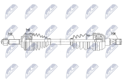  NPWDW039 NTY Приводной вал