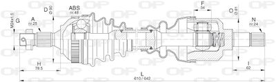  DRS627200 OPEN PARTS Приводной вал