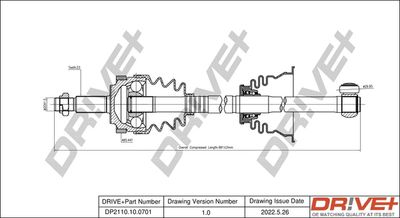  DP2110100701 Dr!ve+ Приводной вал