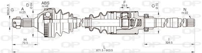  DRS626600 OPEN PARTS Приводной вал