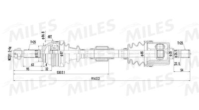  GC02176 MILES Приводной вал