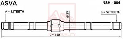  NSH004 ASVA Приводной вал
