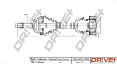  DP2110100884 Dr!ve+ Приводной вал