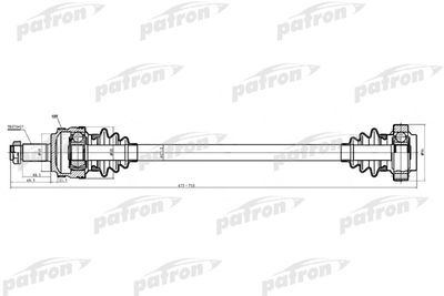  PDS0231 PATRON Приводной вал