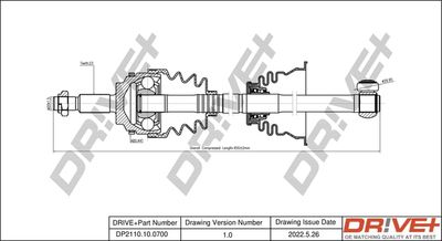  DP2110100700 Dr!ve+ Приводной вал