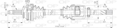  DRS623100 OPEN PARTS Приводной вал