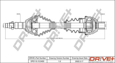  DP2110100450 Dr!ve+ Приводной вал