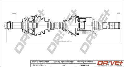  DP2110100120 Dr!ve+ Приводной вал