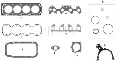 J&RM91864 METAL LEVE Комплект прокладок, двигатель