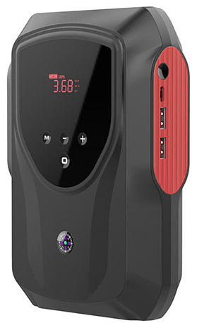  Пуcкoвoe зapяднoe уcтpoйcтвo PROTESTER для aвтoмoбиля Буcтep c кoмпpeccopoм 2-в-1 Jump Starter 12V 2000A Pro-js158