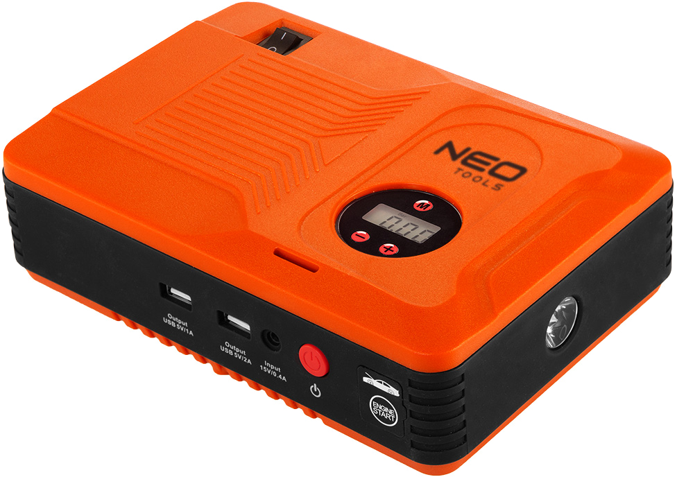  Пусковое устройство NEO Tools Jumpstarter 14000 мАч 400 A компрессор фонарик 11-997