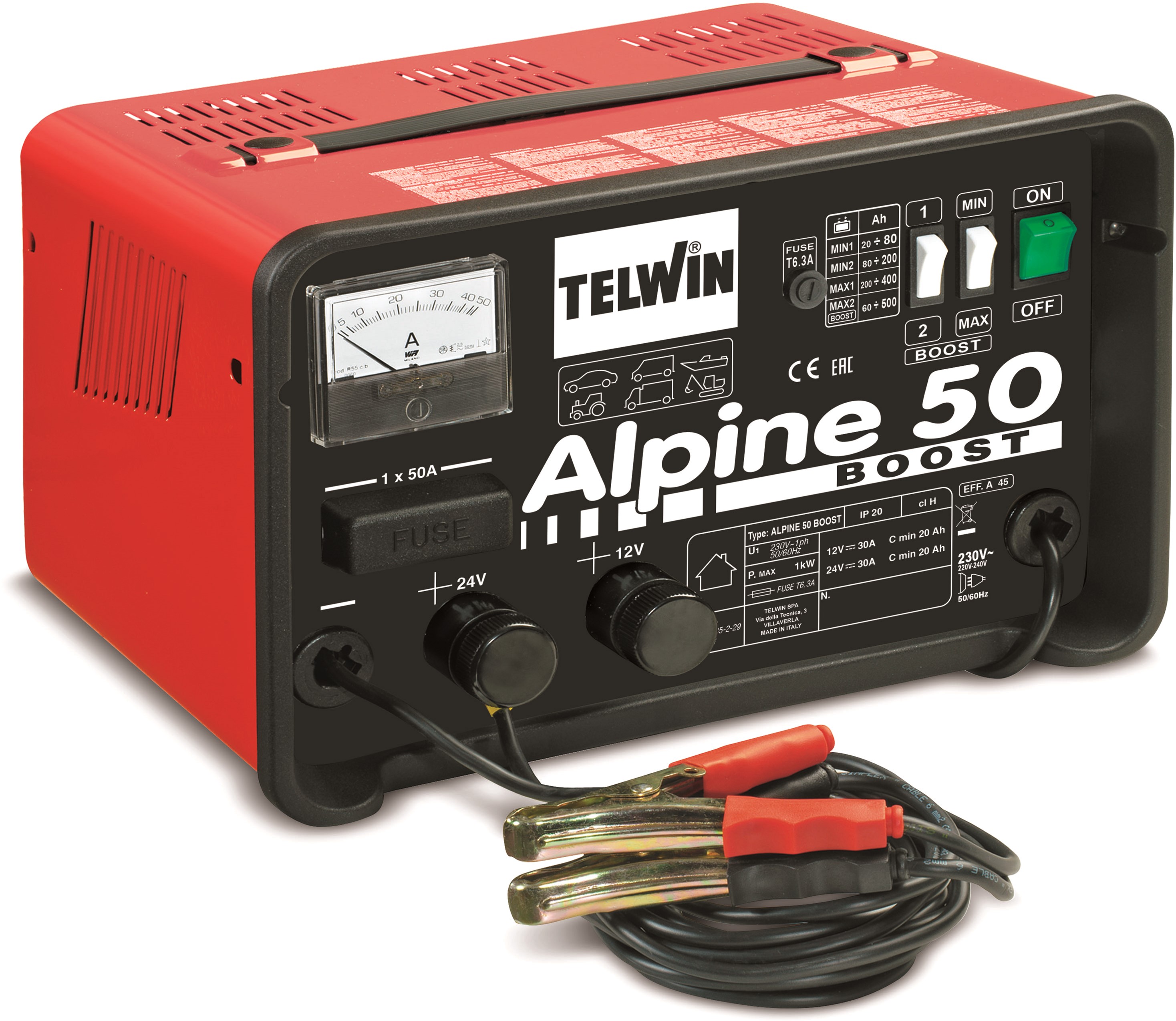  Зарядное устройство Telwin Alpine 50 Boost 230В 12-24В 8004897641461