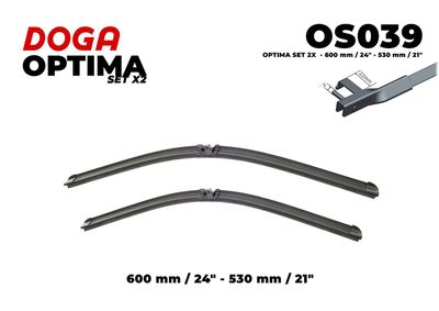  OS039 DOGA Щетка стеклоочистителя