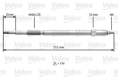  345221 VALEO Свеча накаливания