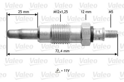  345119 VALEO Свеча накаливания