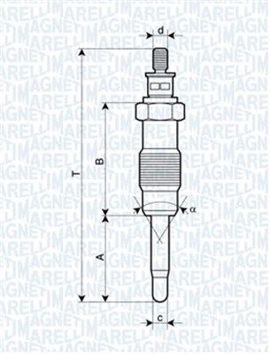  062500300304 MAGNETI MARELLI Свеча накаливания