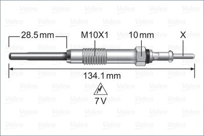  345250 VALEO Свеча накаливания