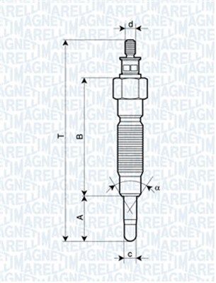  062900064304 MAGNETI MARELLI Свеча накаливания