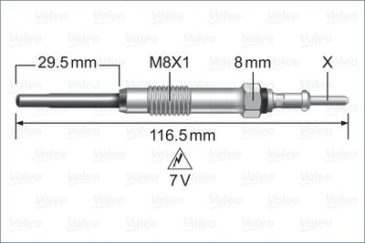  345255 VALEO Свеча накаливания