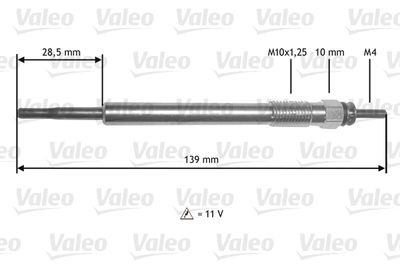  345211 VALEO Свеча накаливания