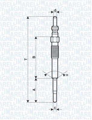  062900080304 MAGNETI MARELLI Свеча накаливания