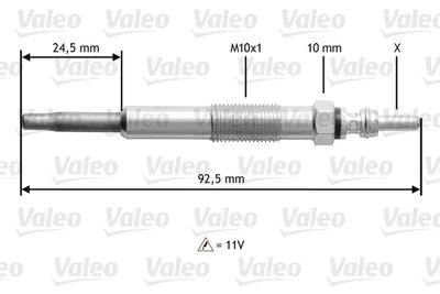  345109 VALEO Свеча накаливания