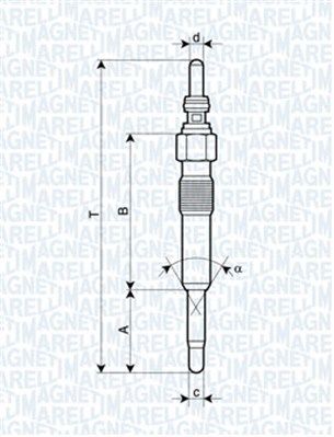  062900028304 MAGNETI MARELLI Свеча накаливания