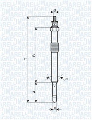  062900049304 MAGNETI MARELLI Свеча накаливания