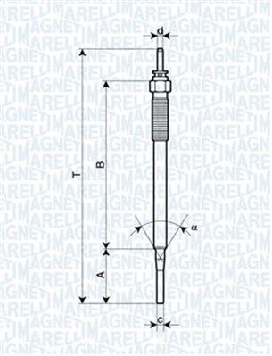  062900036304 MAGNETI MARELLI Свеча накаливания