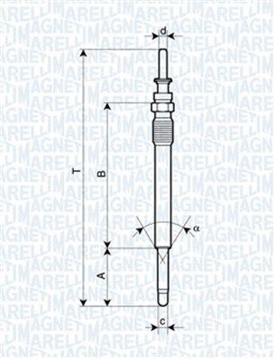  062900025304 MAGNETI MARELLI Свеча накаливания