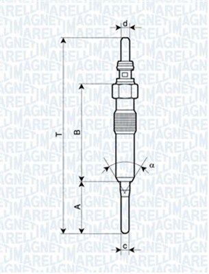  062900087304 MAGNETI MARELLI Свеча накаливания