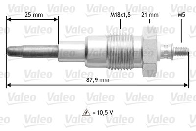  345167 VALEO Свеча накаливания