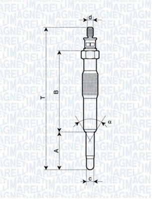  062900017304 MAGNETI MARELLI Свеча накаливания