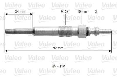  345104 VALEO Свеча накаливания