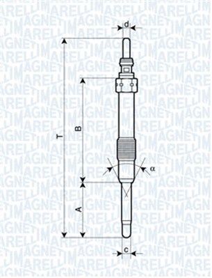  062900053304 MAGNETI MARELLI Свеча накаливания