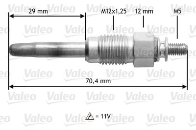  345190 VALEO Свеча накаливания