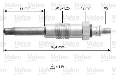  345170 VALEO Свеча накаливания