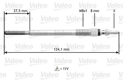  345138 VALEO Свеча накаливания