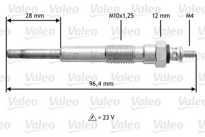  345198 VALEO Свеча накаливания