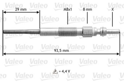  345206 VALEO Свеча накаливания