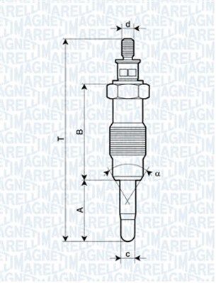  062582804304 MAGNETI MARELLI Свеча накаливания