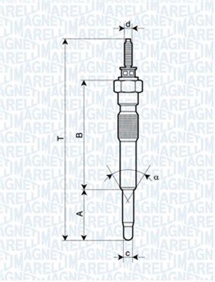  062900068304 MAGNETI MARELLI Свеча накаливания