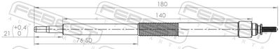 02642-003 FEBEST Свеча накаливания