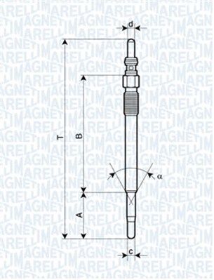  062900029304 MAGNETI MARELLI Свеча накаливания